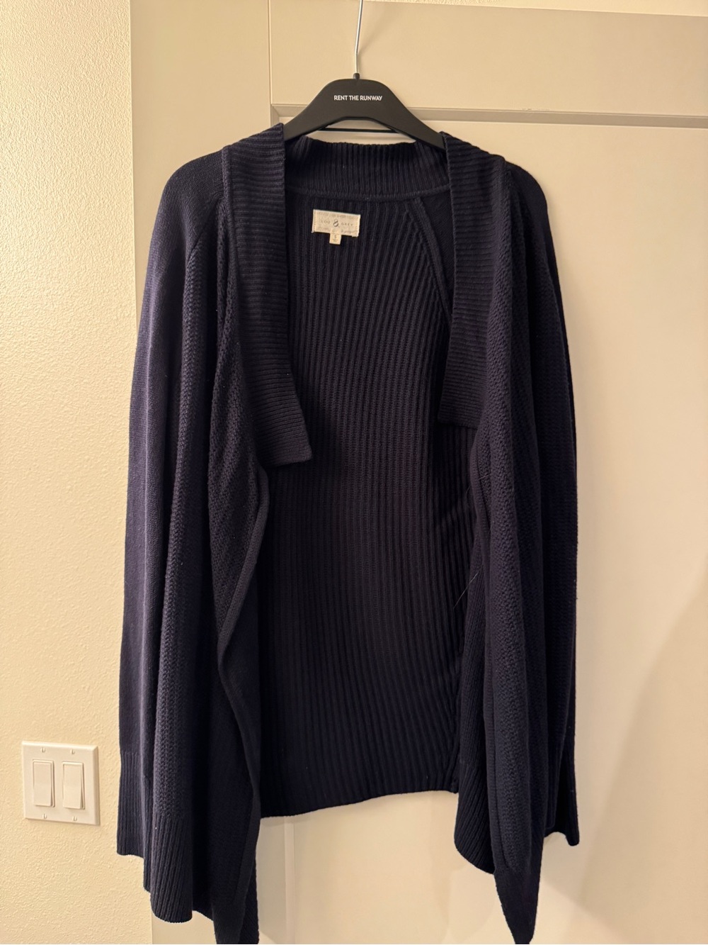 Lou & Grey Navy Open Sweater size S